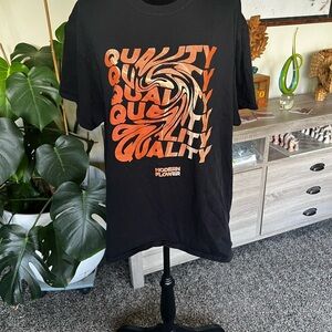 Port and Company Black and Orange Graphic Tee